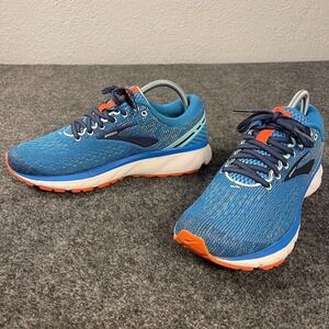 Brooks Ghost 11 Womens 9B Running Shoes Blue Orange Athletic Sneaker 1202771B470